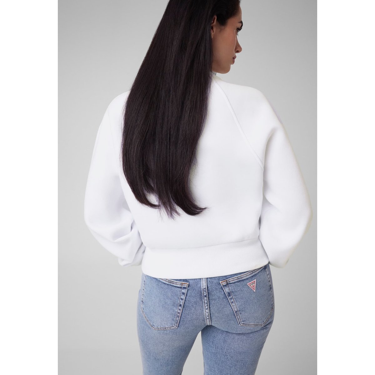 Sweat-Shirt Imprimé Marilin blanc, GUESS