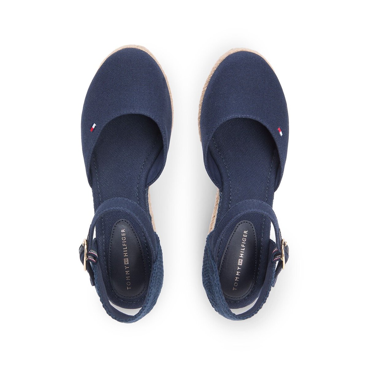 Sandales compensées fermées bleu marine, TOMMY HILFIGER