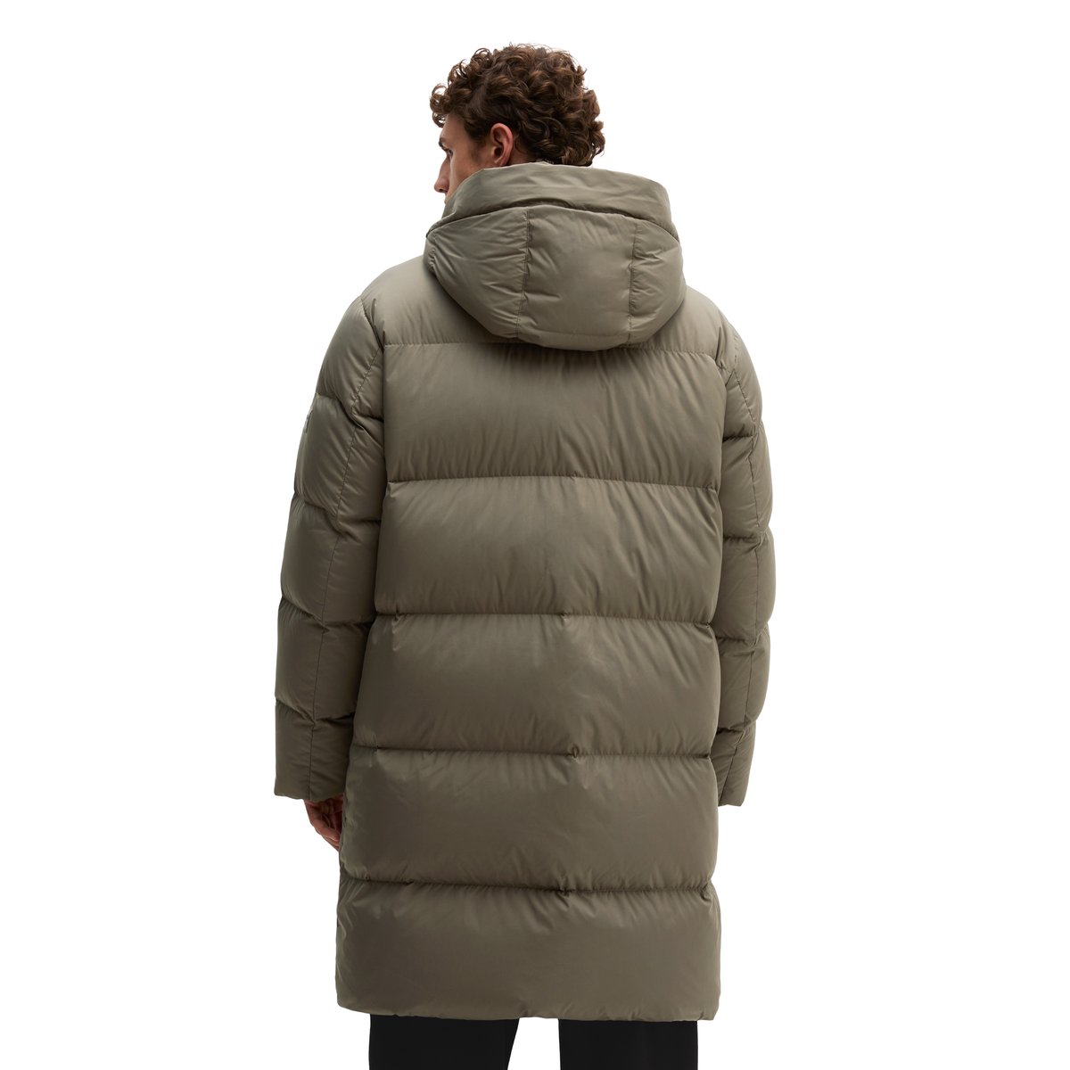 Manteau en duvet coupe classique avec une capuche ample marron, MARC O'POLO