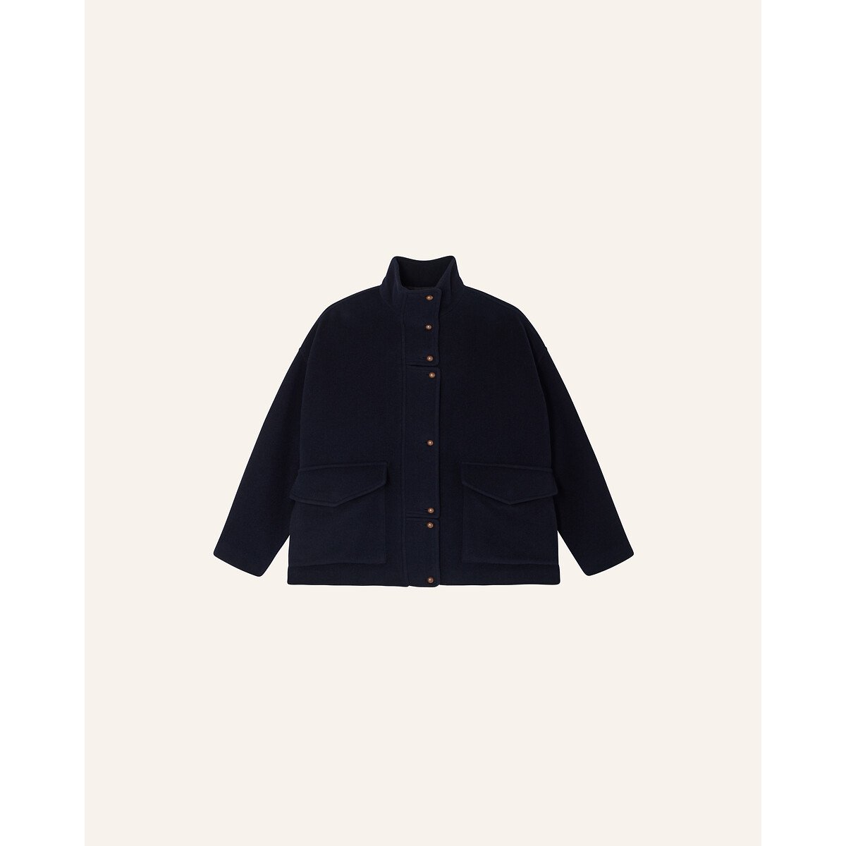 Manteau court en laine mélangée, EAST SIDE marine, SESSUN