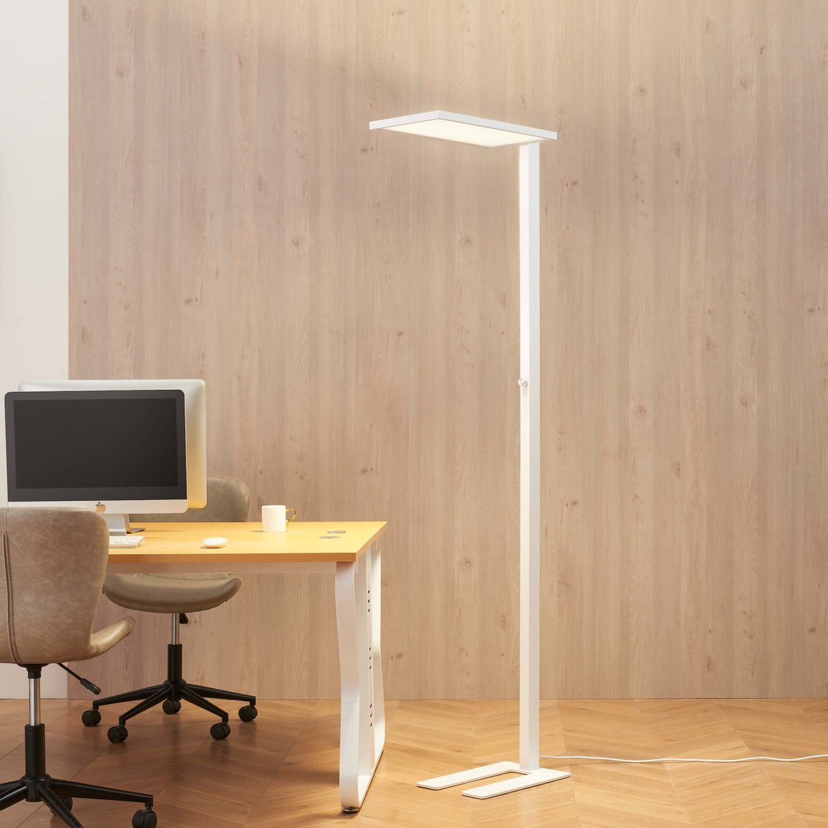 Lampadaire LED dimmable élégant - EPHAN blanc, KOSILUM