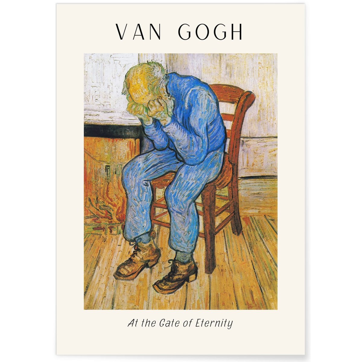 Affiche Van Gogh - At the Gate of Eternity blanc, L'AFFICHERIE