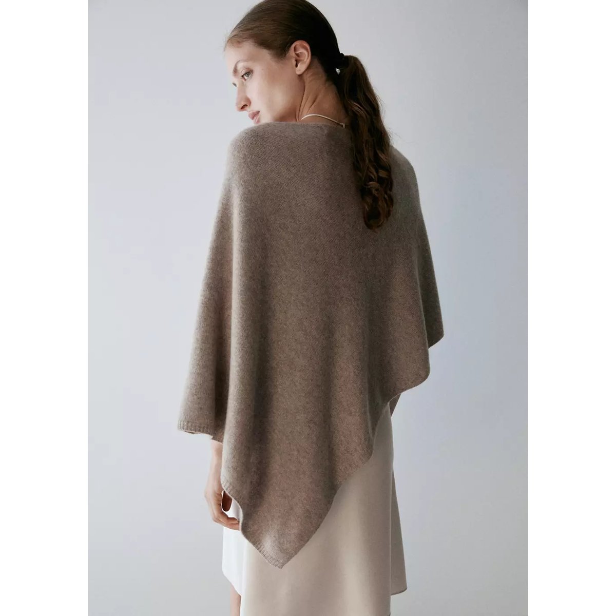Cape 100 % cachemire beige, MANGO