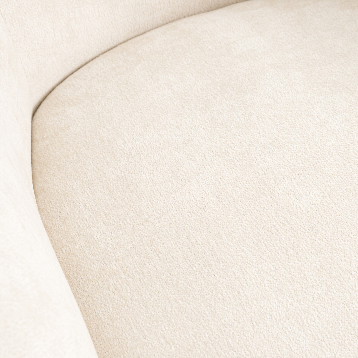 Fauteuil in fijne chenille, LANDINE ecru, LA REDOUTE INTERIEURS