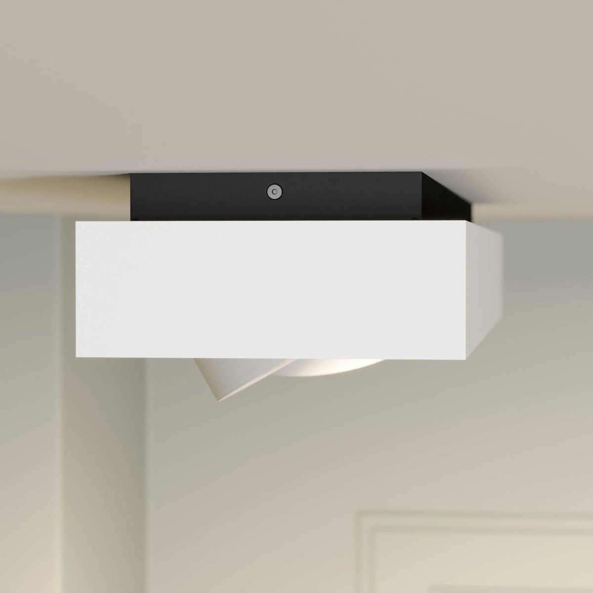 Plafonnier en aluminium moderne, Ronka blanc, ARCCHIO