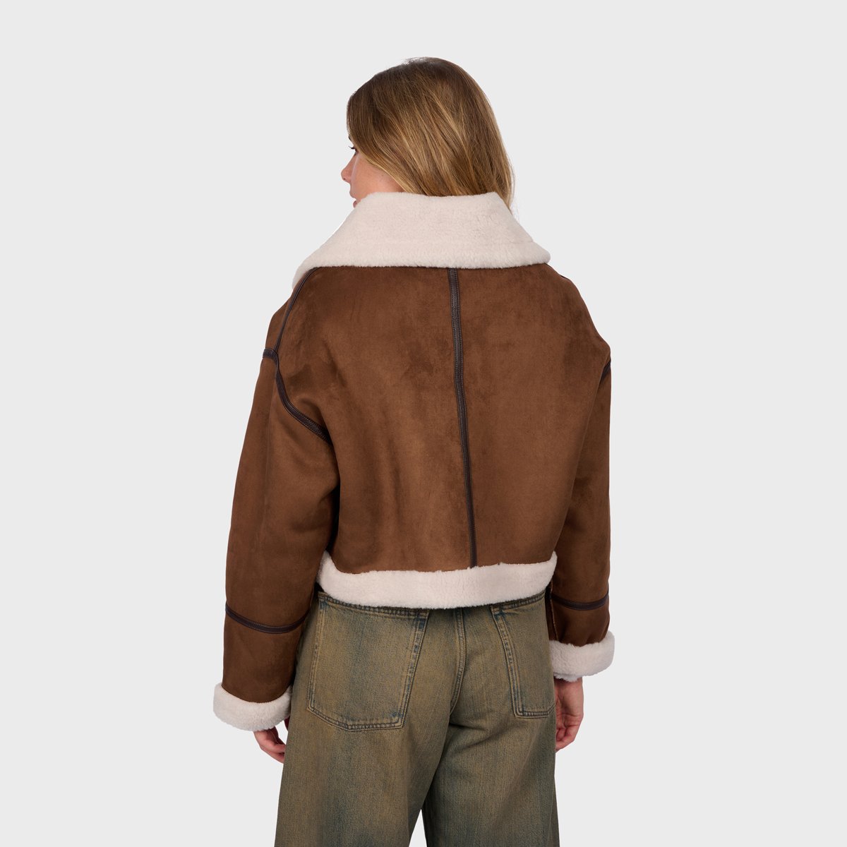 Blouson bomber à col montant VINCI marron clair, OAKWOOD