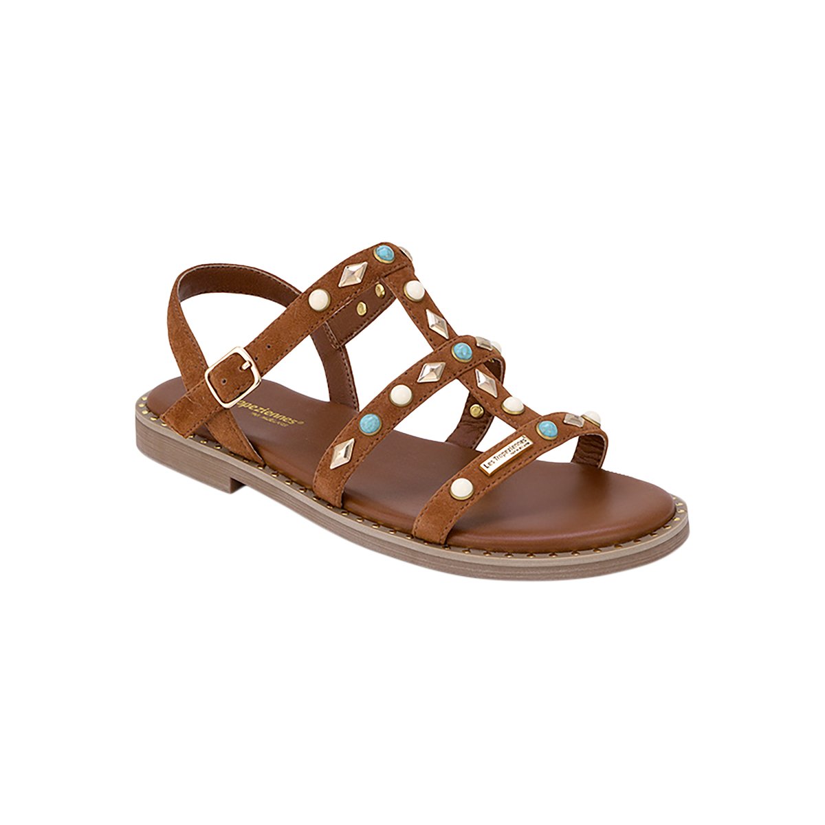 Sandales Plates Cuir Les Tropeziennes Par M.belarbi Corikalow camel, LES TROPEZIENNES PAR M.BELARBI