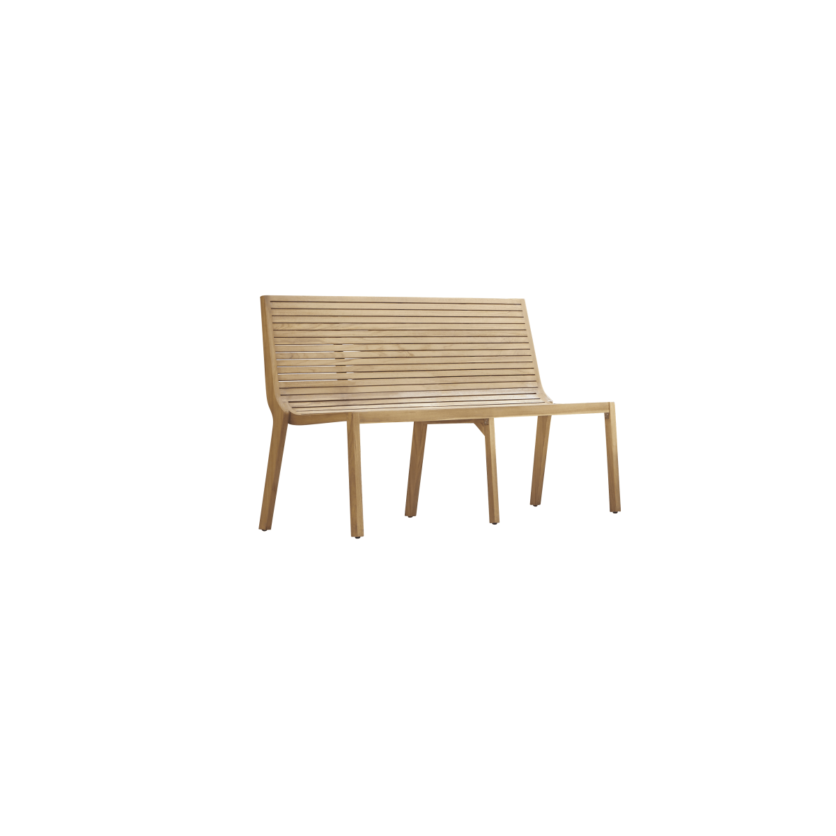 Banc de jardin en Teck massif, TEO naturel, TIKAMOON