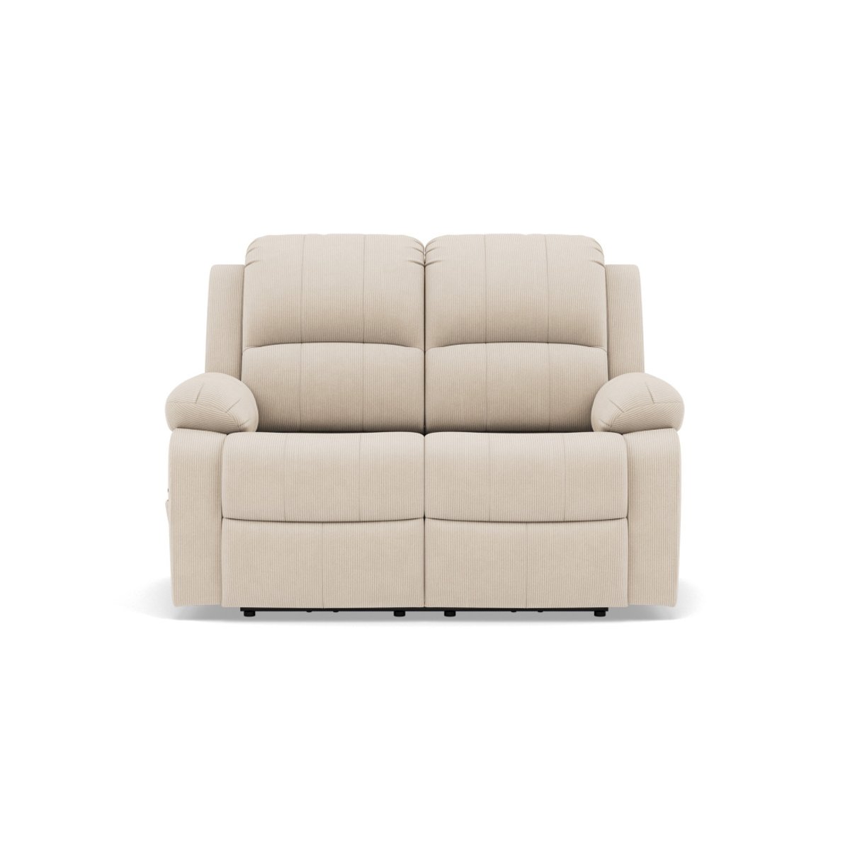 Canapé relax électrique velours côtelé 2pl, ARMAND beige, BEST MOBILIER