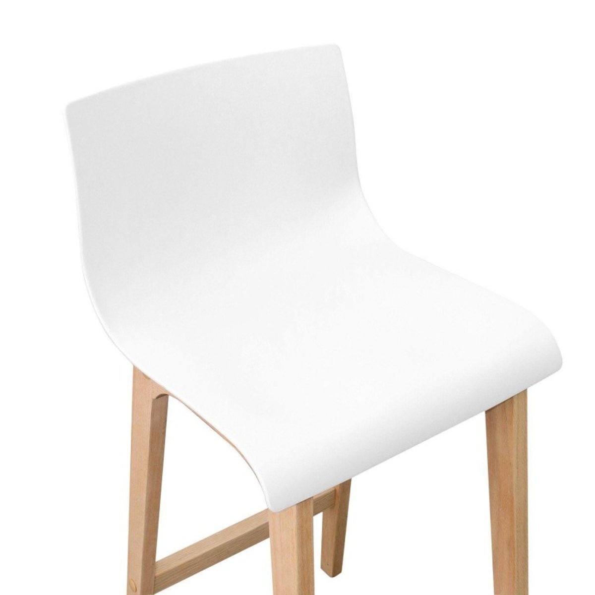 Lot de tabourets de bar en chêne 65cm TANNA blanc, MOB IN