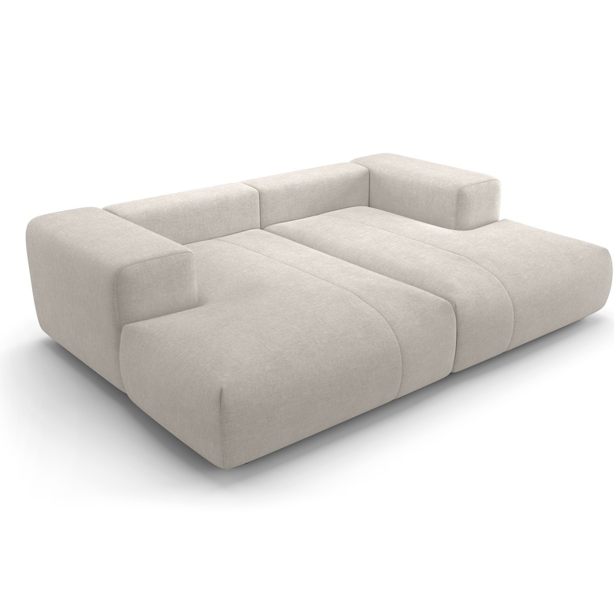 Canapé 3 places en tissu chenille - BELVIA beige, HOMIFAB