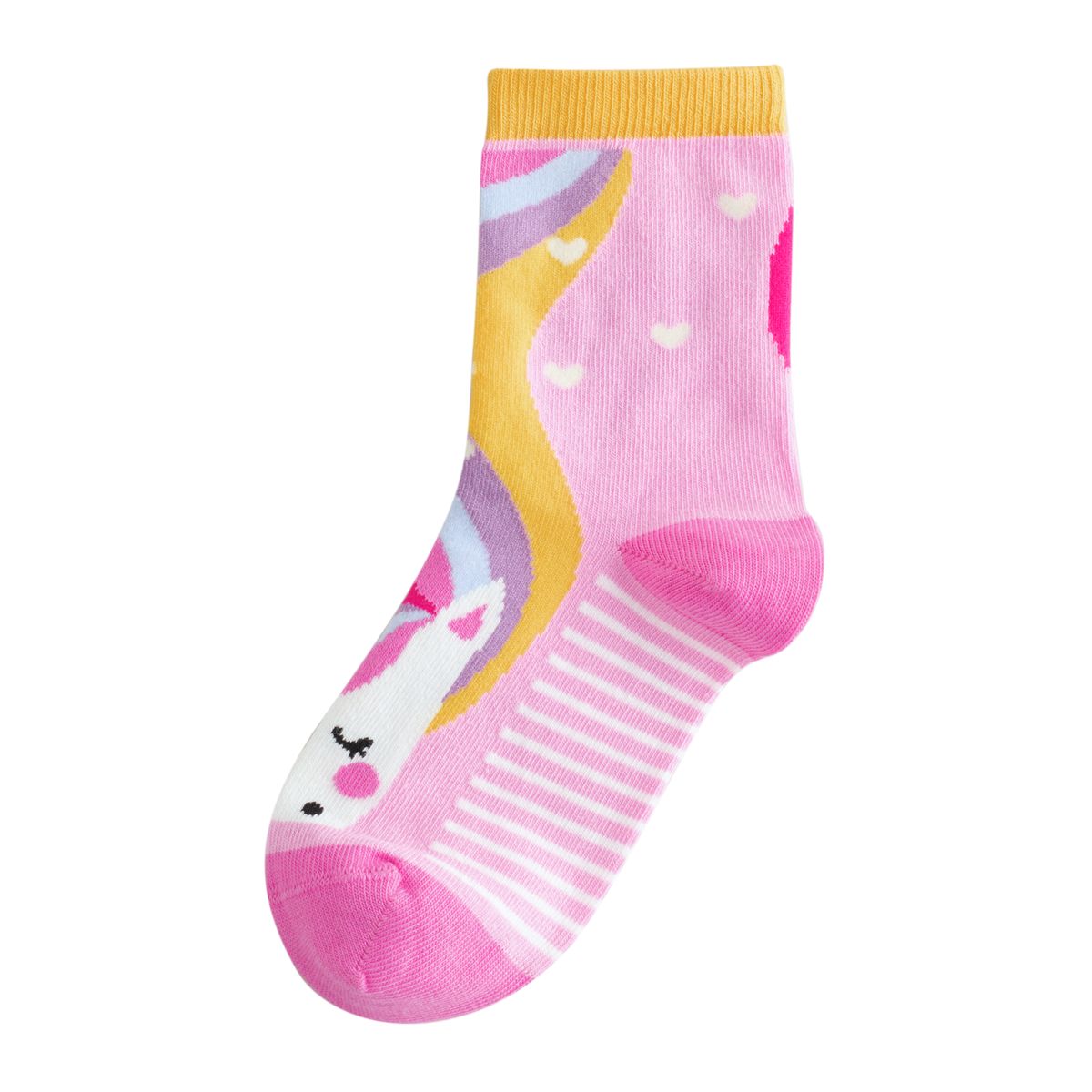 Socquettes coton licornes, 7 paires rose, vert et bleu marine, NEXT