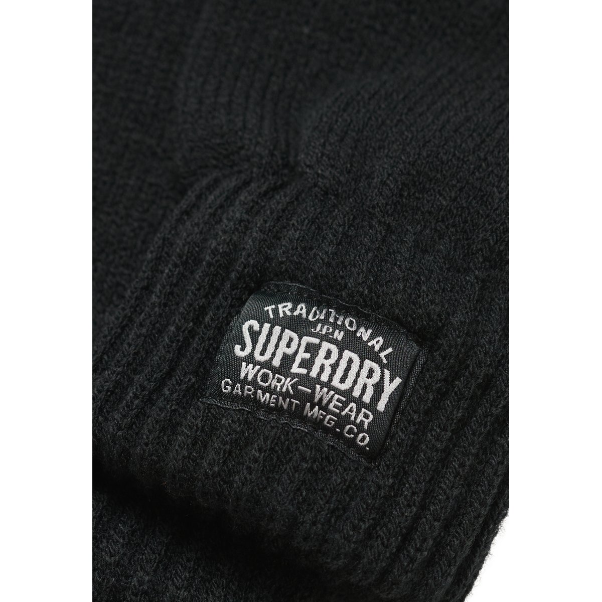Gants en maille classiques nouveau noir de jais, SUPERDRY
