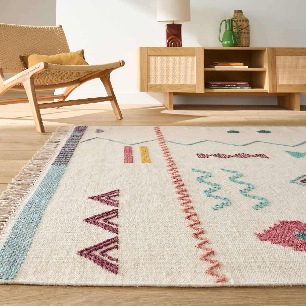 Imani Flat Woven Wool Rug multi-coloured, LA REDOUTE INTERIEURS
