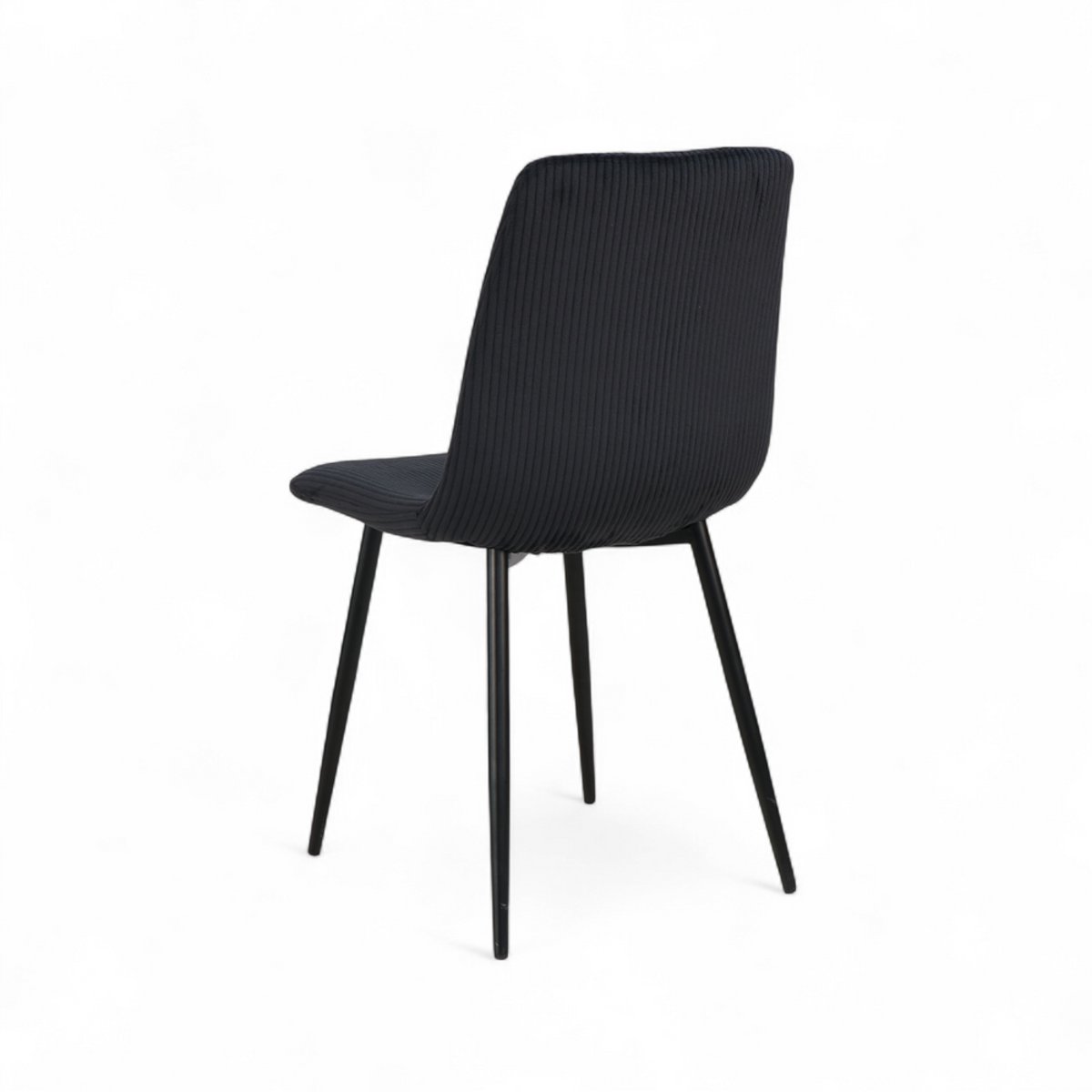 Chaise repas velours côtelé noir, ZAGO