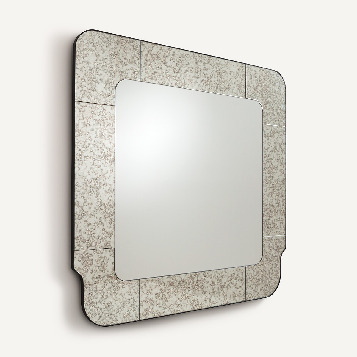 Miroir carré bords en verre finition antique, hauteur 105 cm, ORIS verre antique, AM.PM