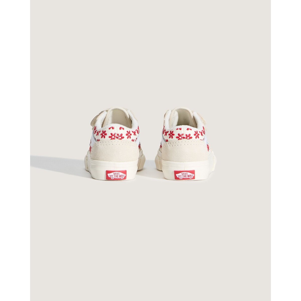 Sneaker mit Klettverschluss OLD SKOOL V beige/rot, VANS