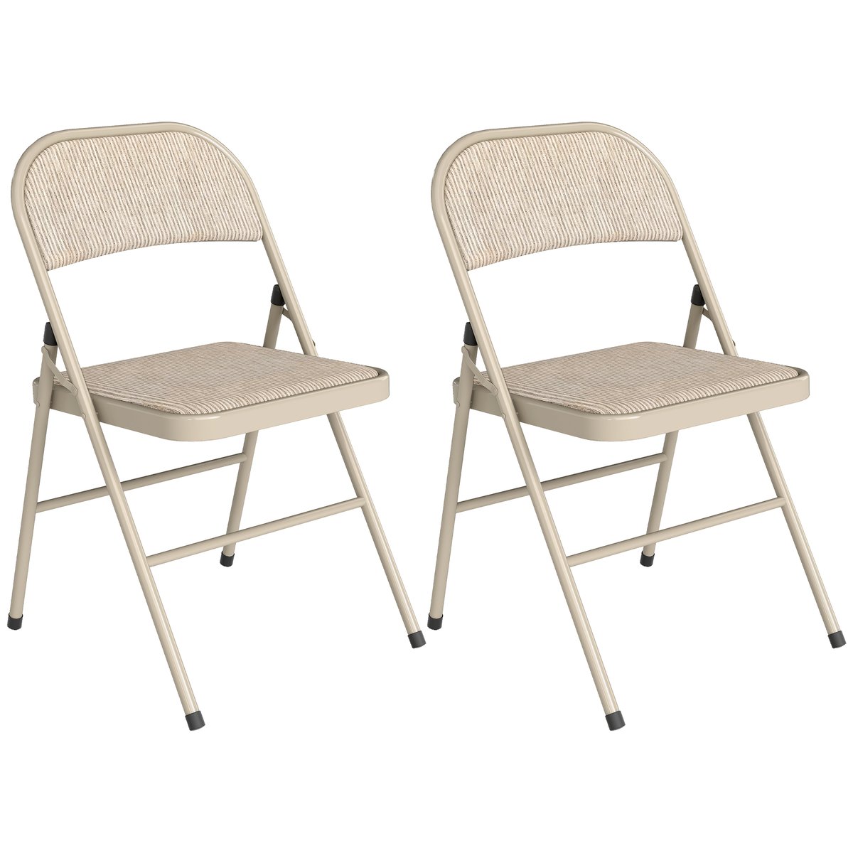 Chaise pliante Polyester Beige beige, HOMCOM