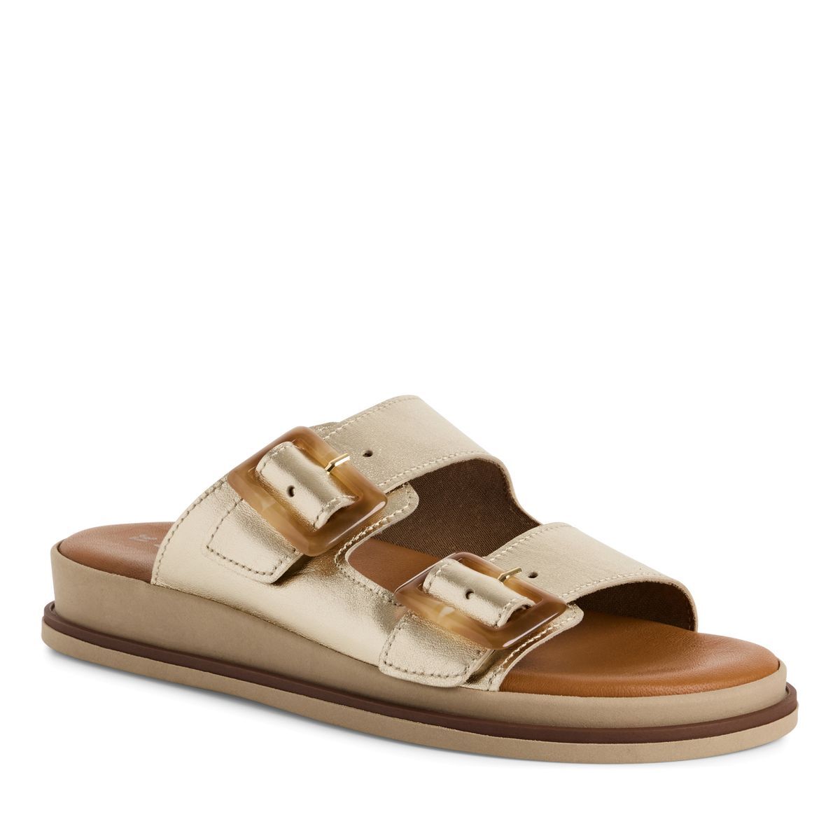 Mule en cuir multicolore bronze laque, TAMARIS