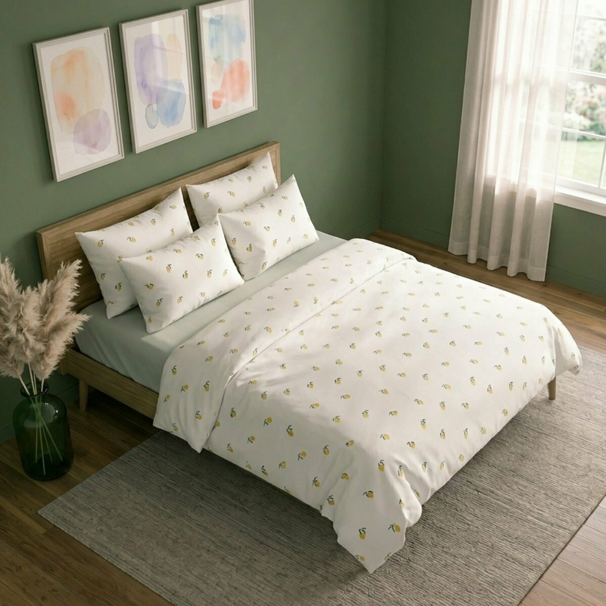 Pack lit 2 places avec matelas Bois massif BILLY bois, AKITEN RETAIL
