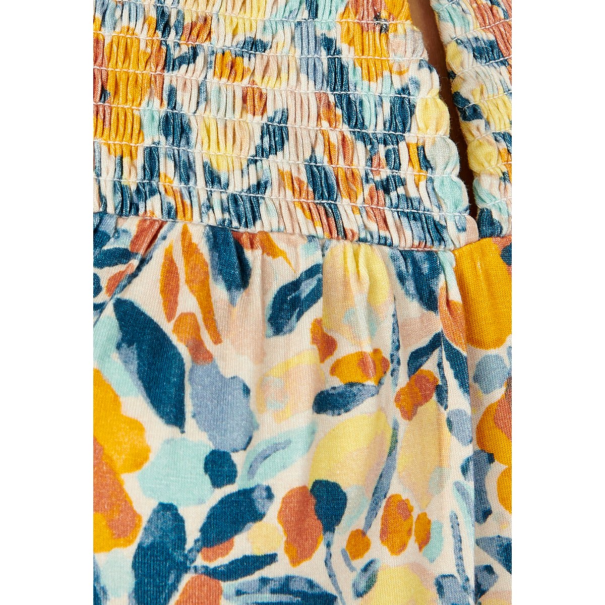 Blouse fluide viscose stretch orange fleuri, DAMART