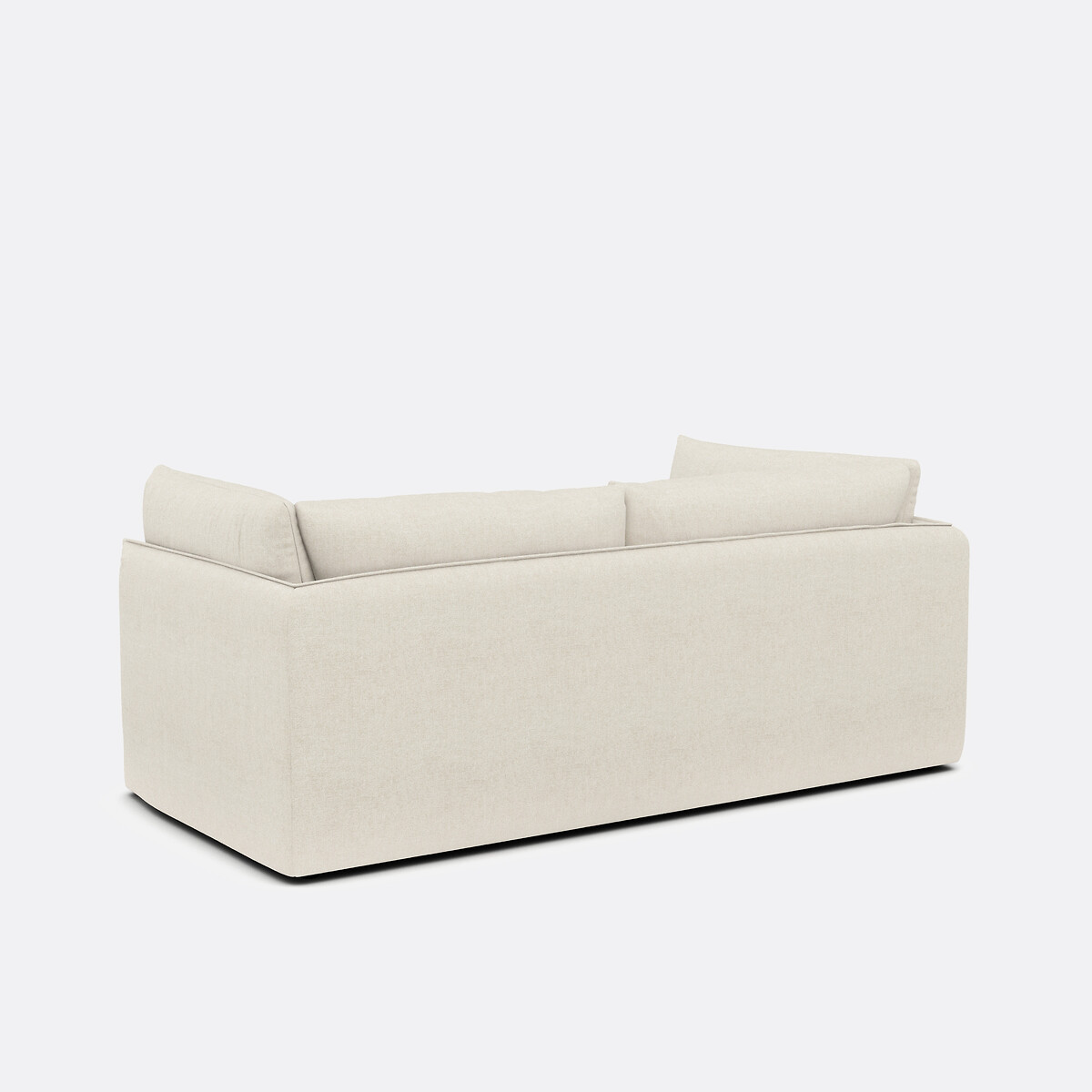 Canapé droit, 3 places, en polyester, MALO ecru, LA REDOUTE INTERIEURS