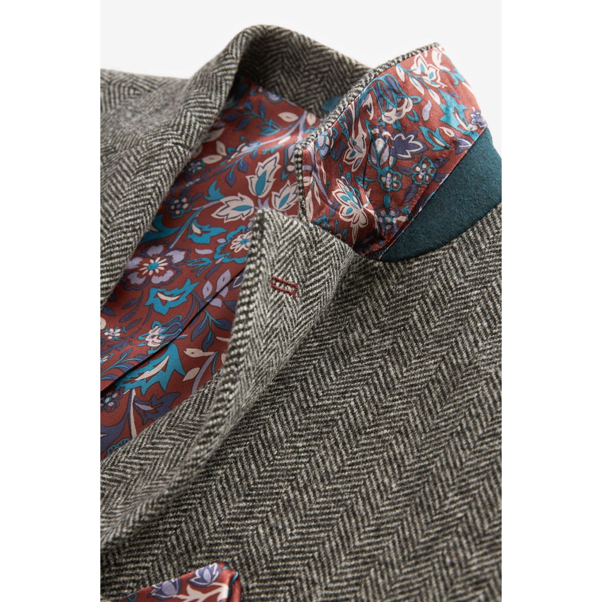 Blazer à chevrons coupe droite gris, NEXT