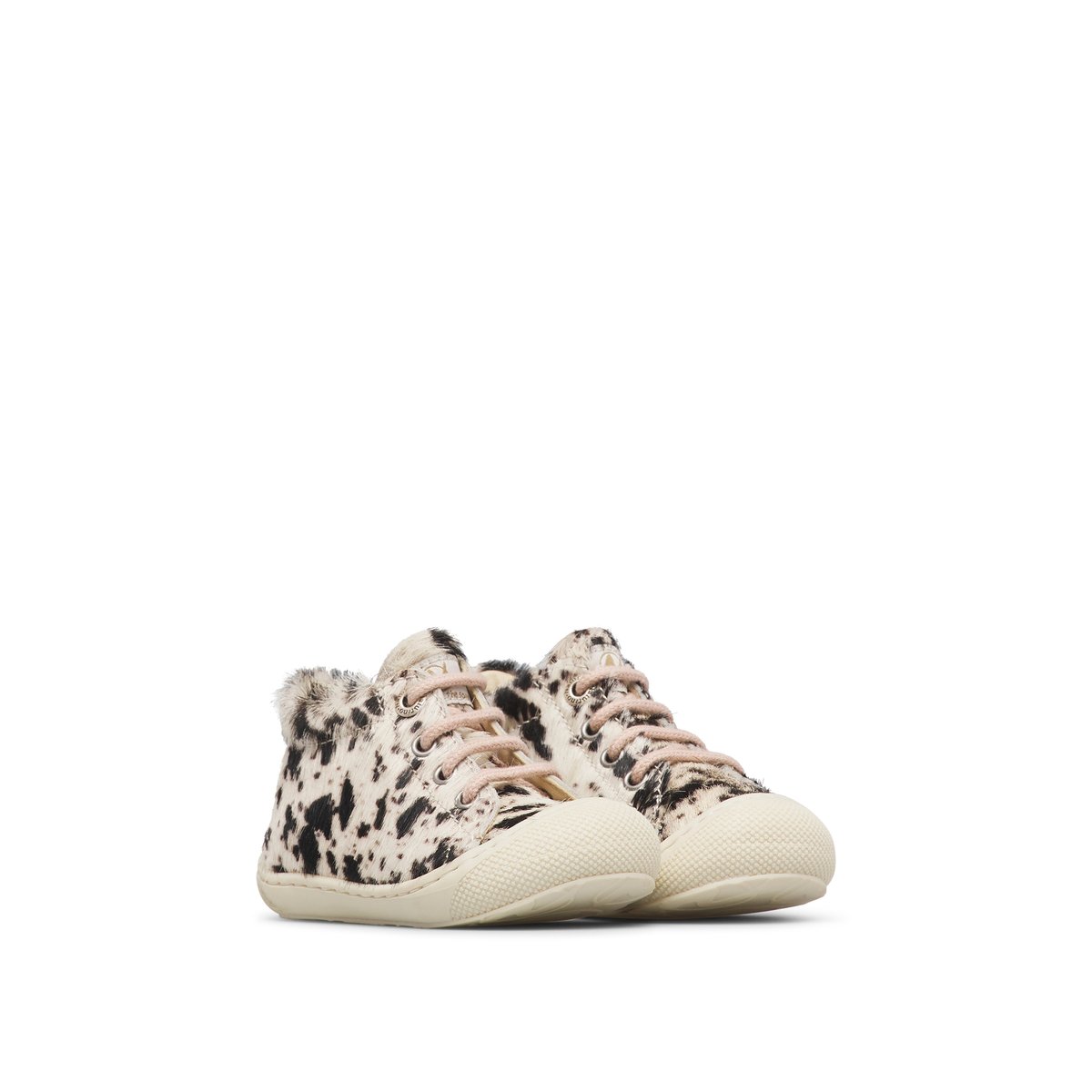 Chaussures premiers pas en suède COCOON blanc-rose, NATURINO