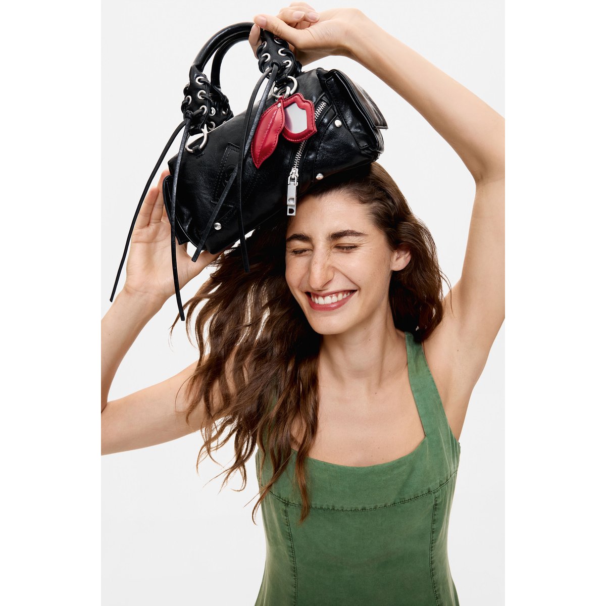 Petit sac effet cuir noir, DESIGUAL