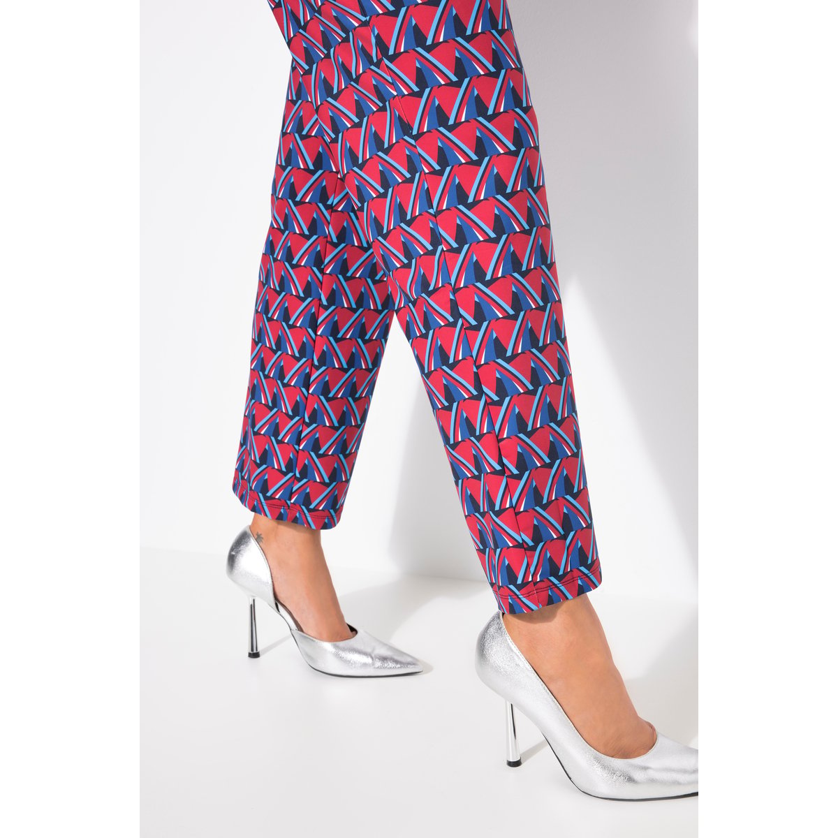 Pantalon Sienna en jersey, taille élastique rouge rubis, ULLA POPKEN
