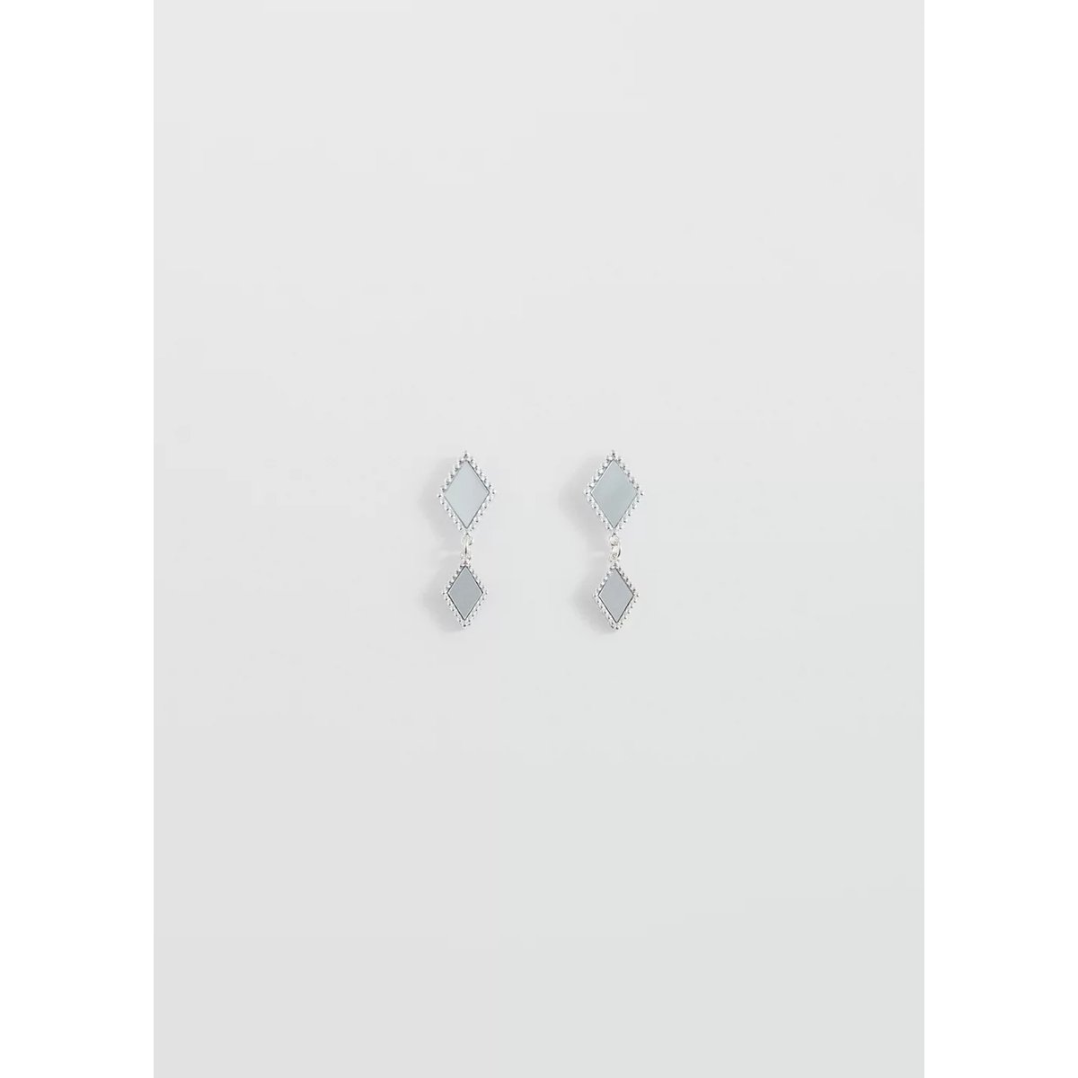 Boucles d'oreilles pendantes strass argent, MANGO TEEN