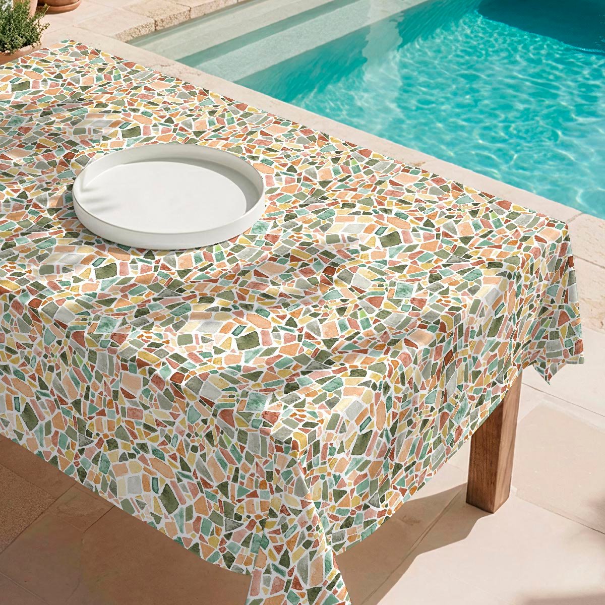 Nappe anti-taches Aruba - 100% coton - orange, NAF NAF HOME