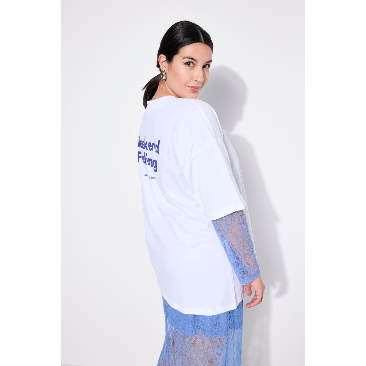 T-shirt pour homme, oversized blanc neige, STUDIO UNTOLD