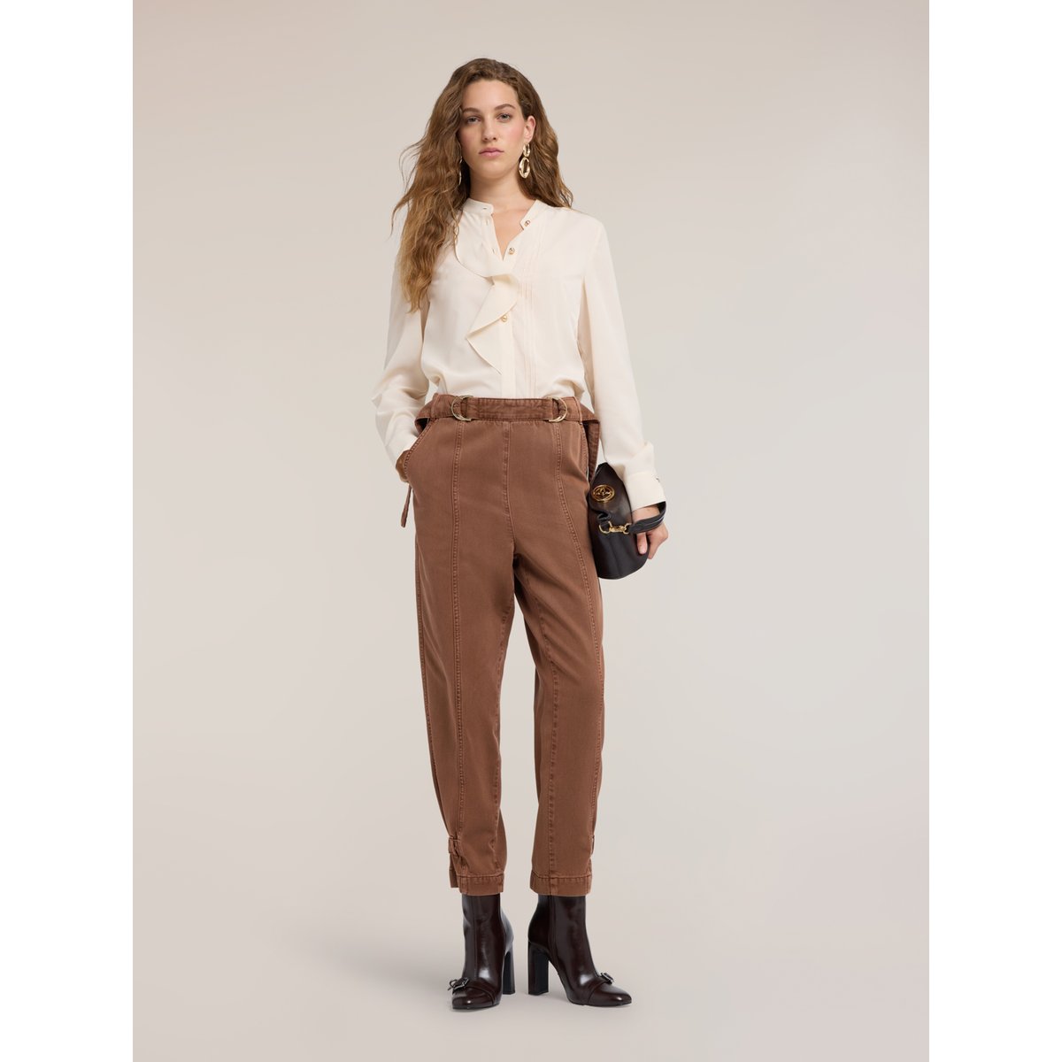 Chemise à volant asymétrique blanc, MOTIVI