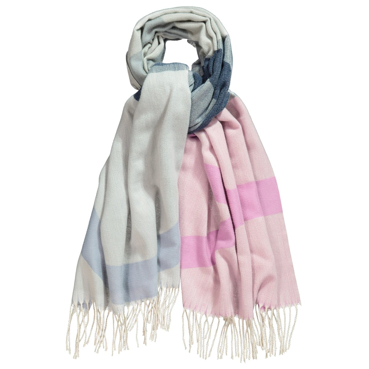 Écharpe Cozy, esprit « colour block » beige, ULLA POPKEN