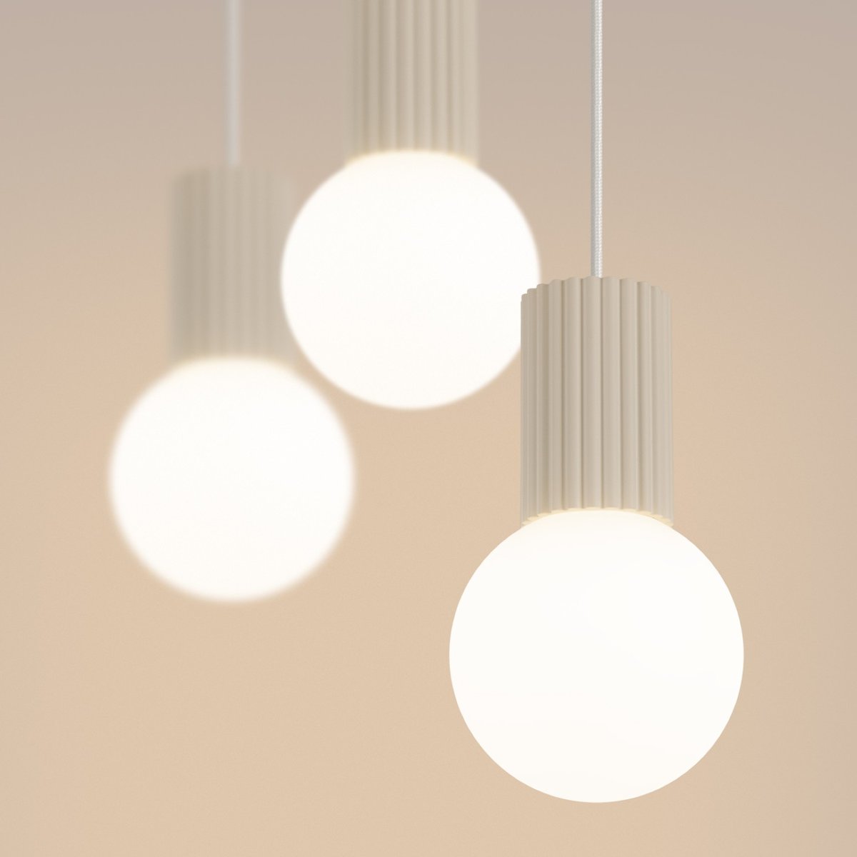 Suspension Aluminium Beige G9 3 Halo beige, EDEN