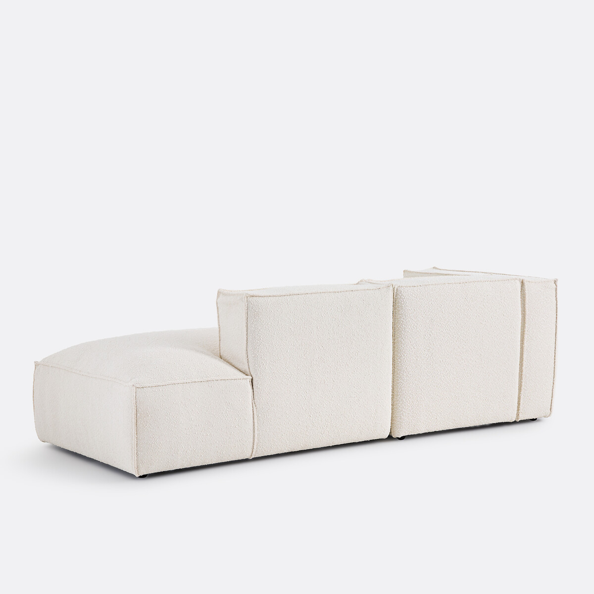 Canapé modulable d'angle gauche, en bouclette, SEVEN ecru, LA REDOUTE INTERIEURS