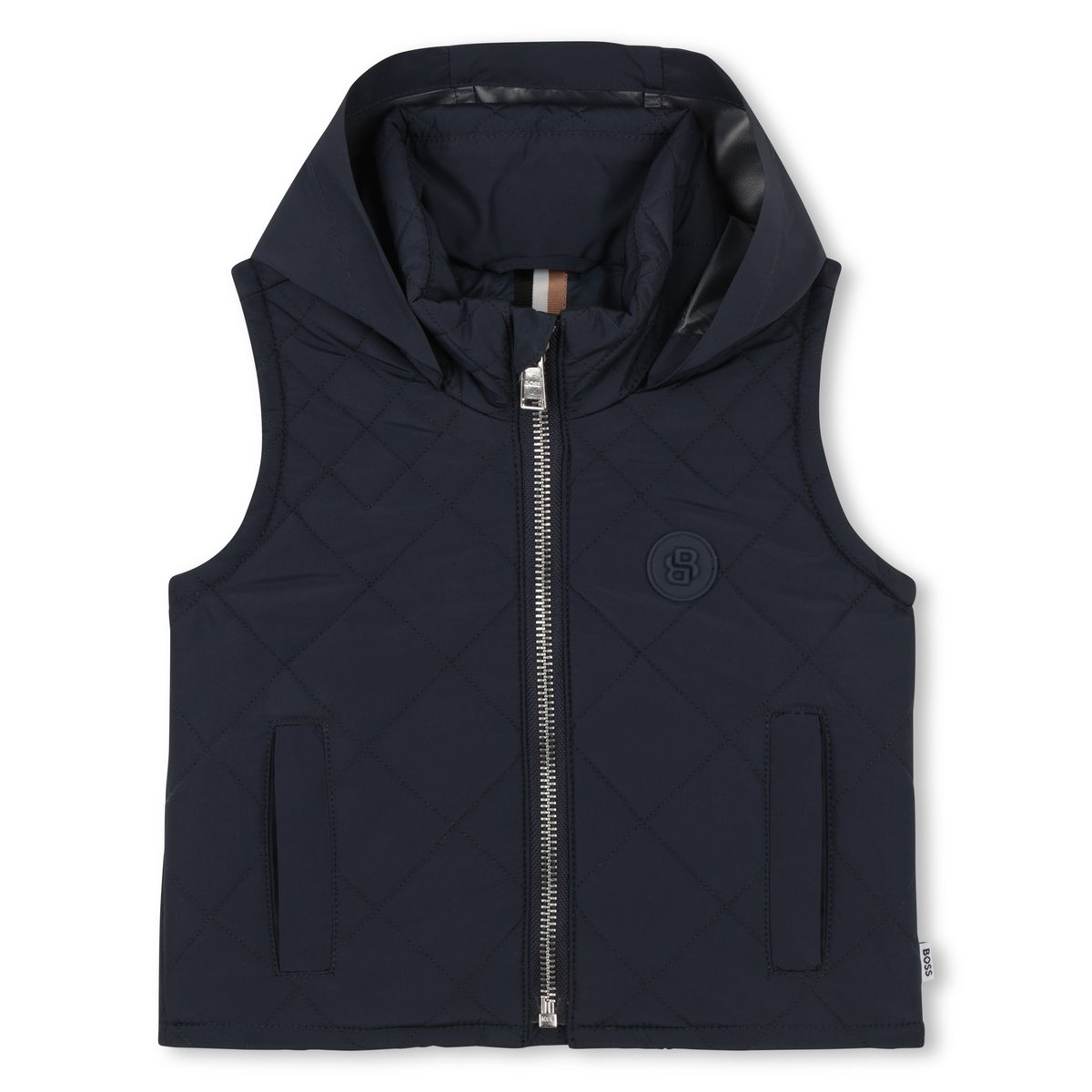 Doudoune sans manches À capuche bleu cargo, BOSS KIDSWEAR