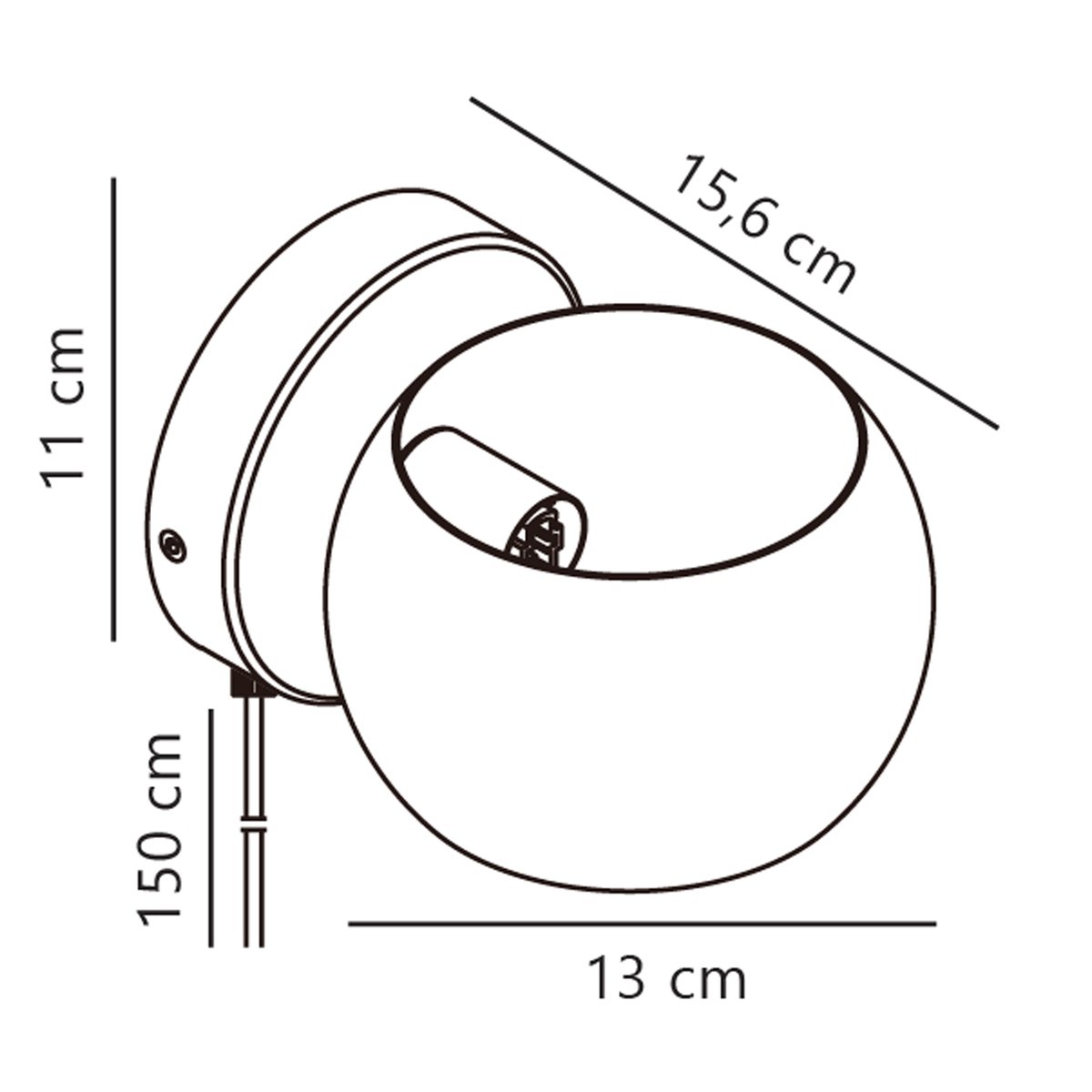 Applique murale bidirectionnelle orientable 360° en métal, BELIR blanc, NORDLUX