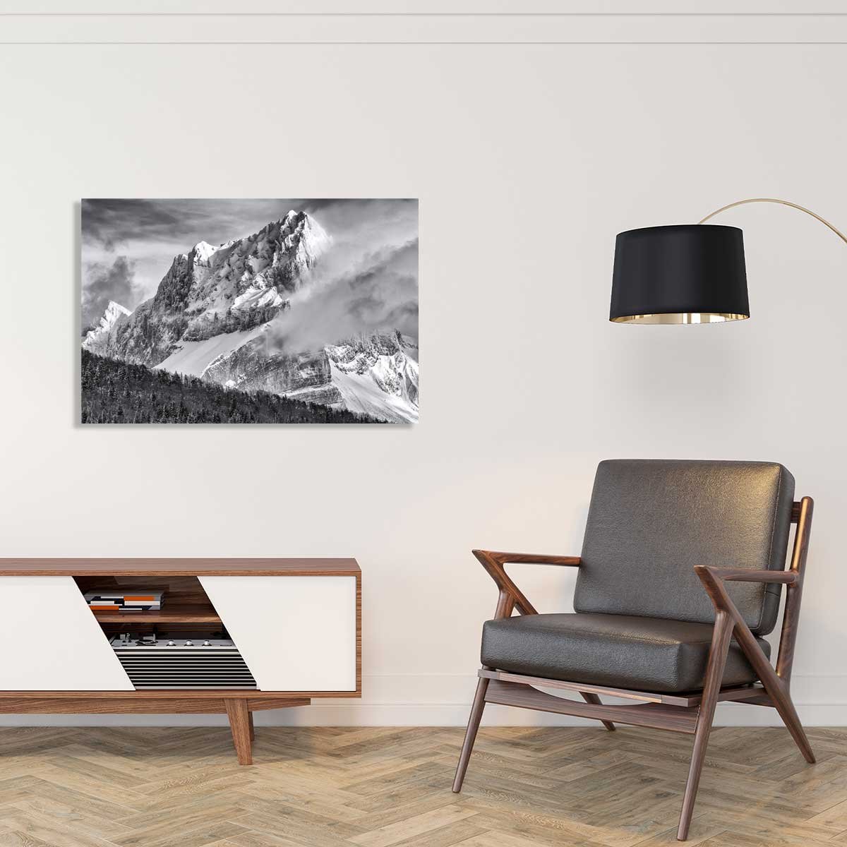 Tableau montagne summit toile imprimée, HEXOA