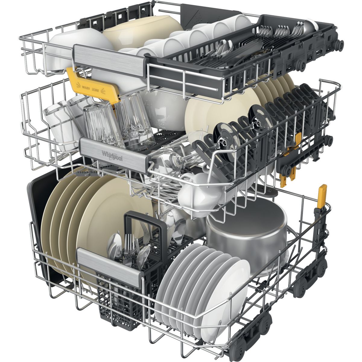 Lave vaisselle encastrable W8IHT40T Maxispace SpaceClean tout intégrable, WHIRLPOOL
