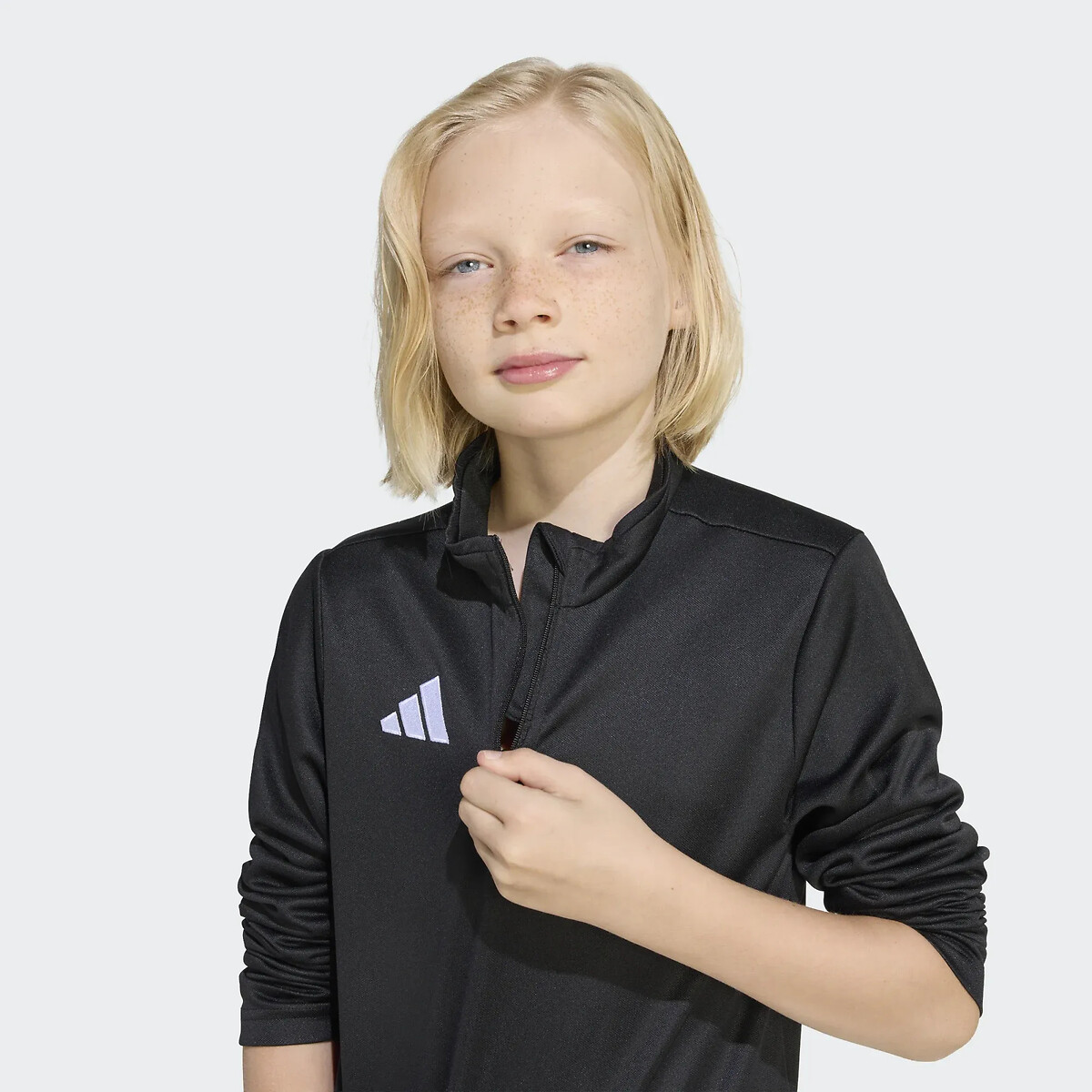 Sweat manches longues, demi zippé, Entrada noir, adidas Performance