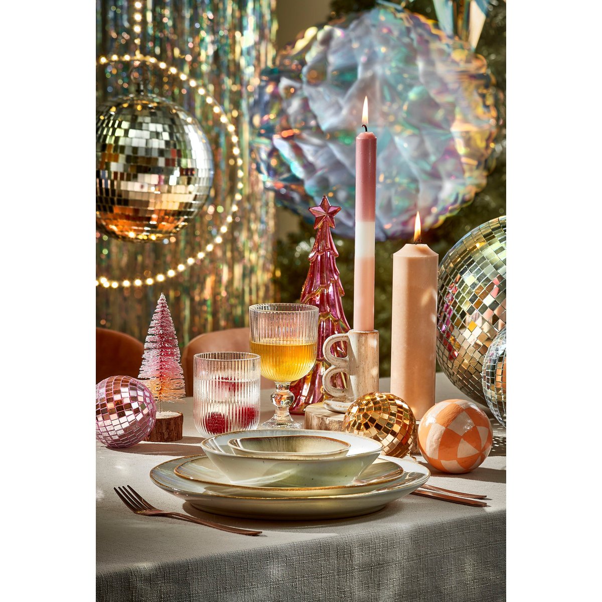 Assiette de diner TABO gris, MICA DECORATIONS