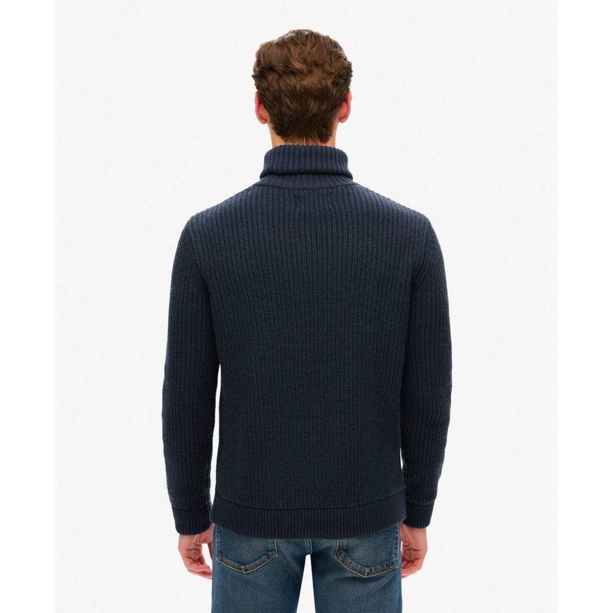 Pull texturé à col roulé Merchant Store bleu marine marchand, SUPERDRY