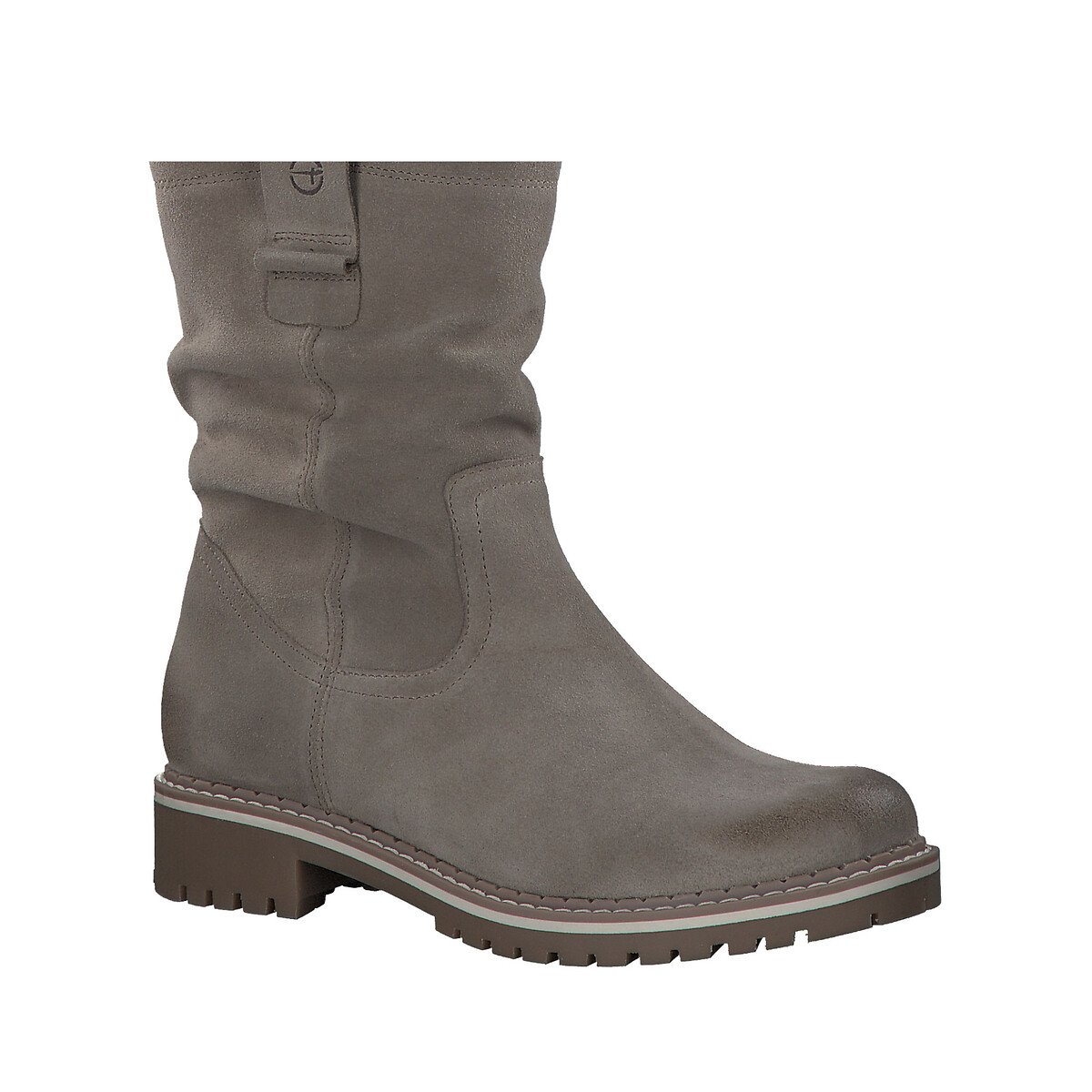 Leather Ankle Boots taupe, TAMARIS