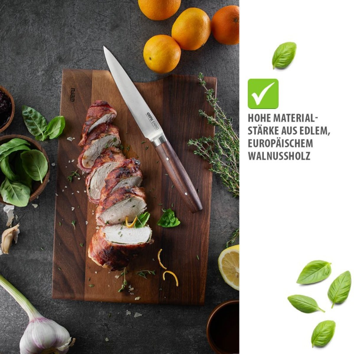 Planche à découper ENNO - Petite - Bois de Noyer brun, GEFU
