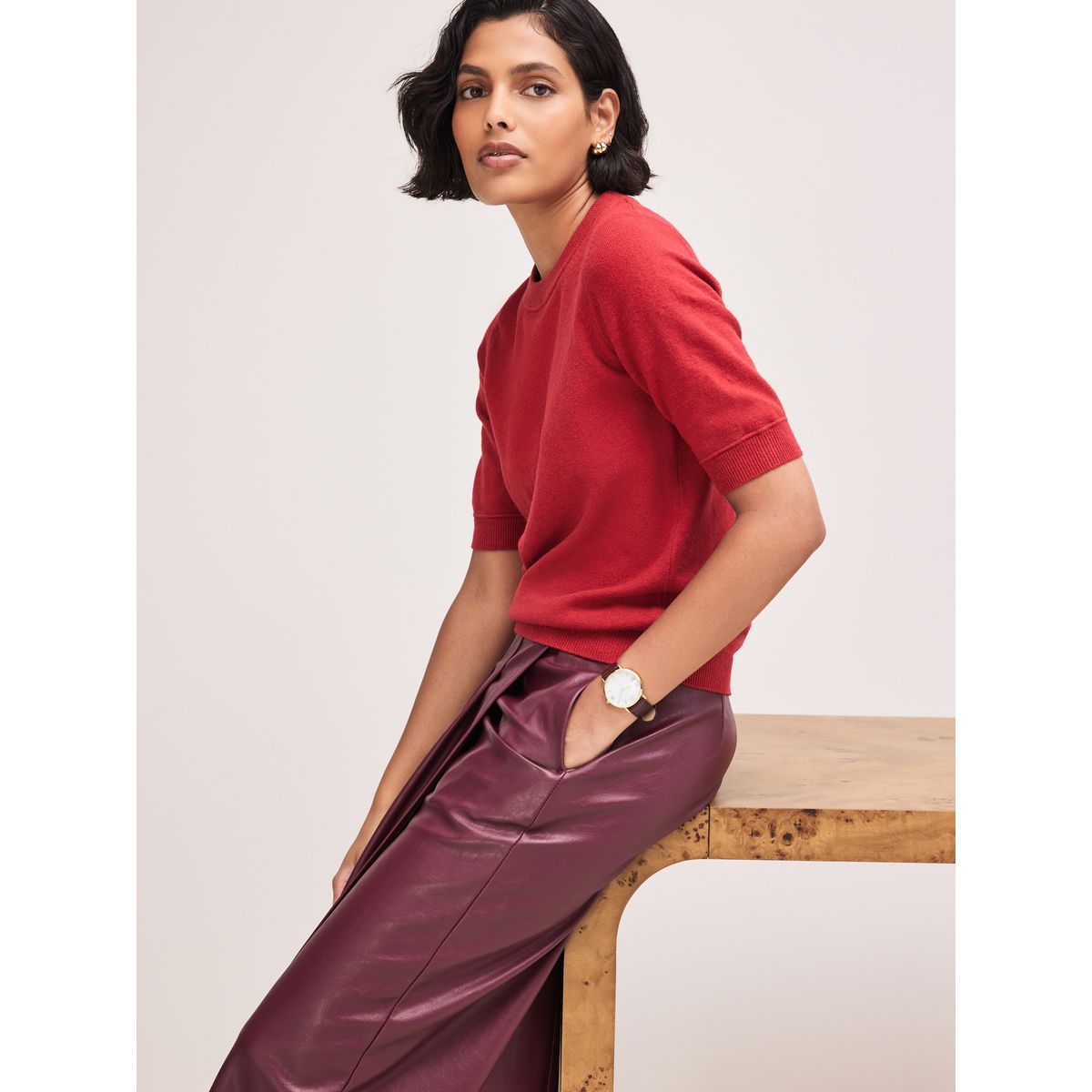 T-shirt maille ultra-douce rouge, NEXT