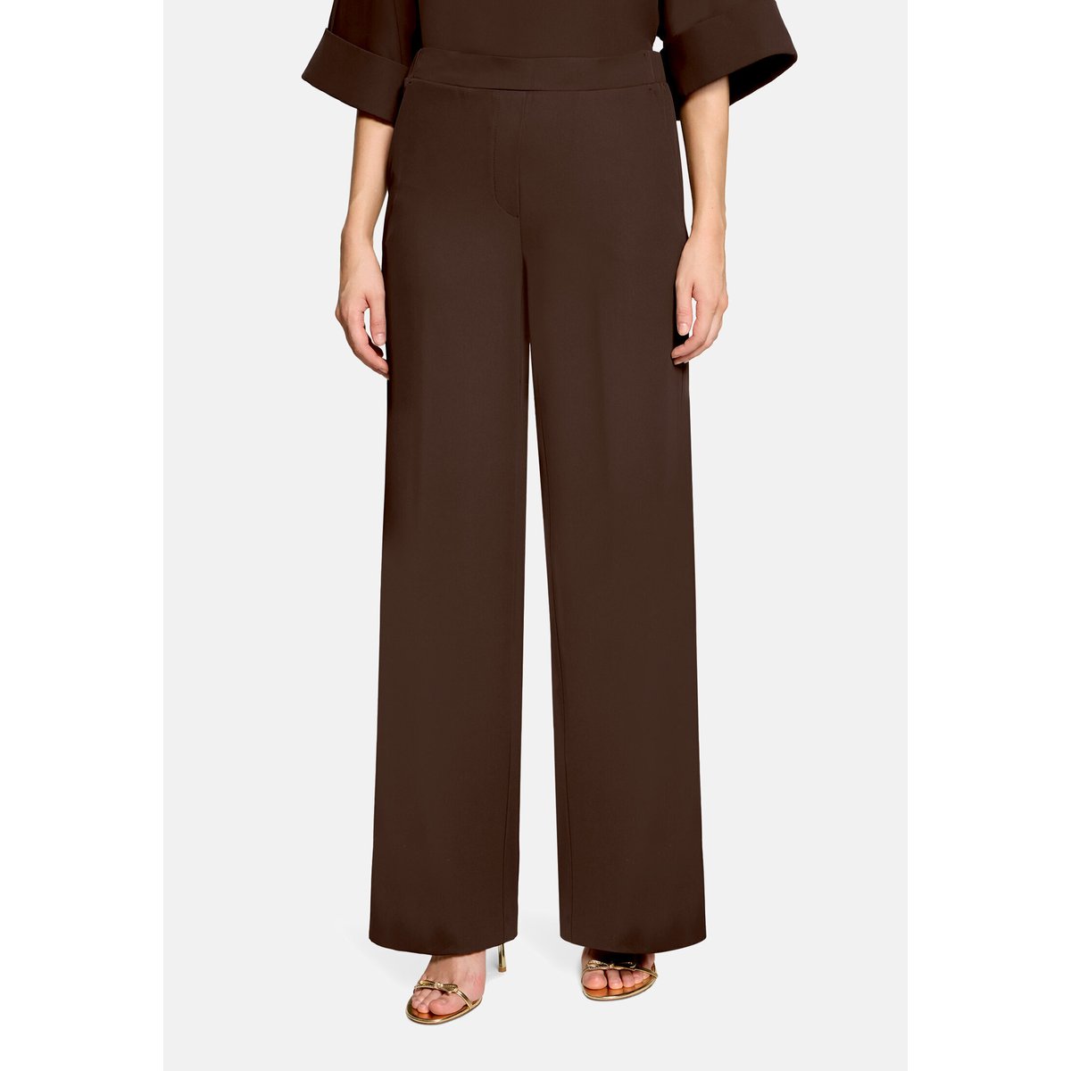Pantalon basique à poches espresso brown, VERA MONT