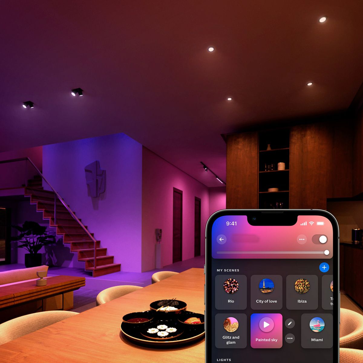Ampoule LED connectée GU10 White&Color Ambiance pack de 2 couleur unique, PHILIPS HUE