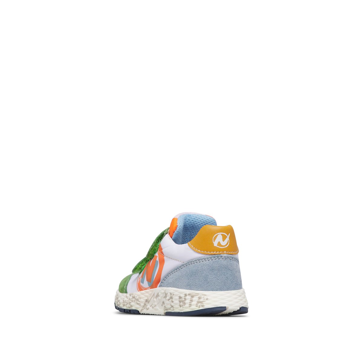 Sneakers en cuir et tissu JESKO 2 VL. vert-orange, NATURINO